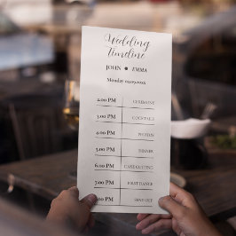 Programa Tema Elegante de Casamento Negro e Branco