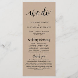 Programa Temos, Cerimônia de casamento moderna, Brown Kraft