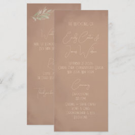 Programa Terracota Casamento Minimalista Boho
