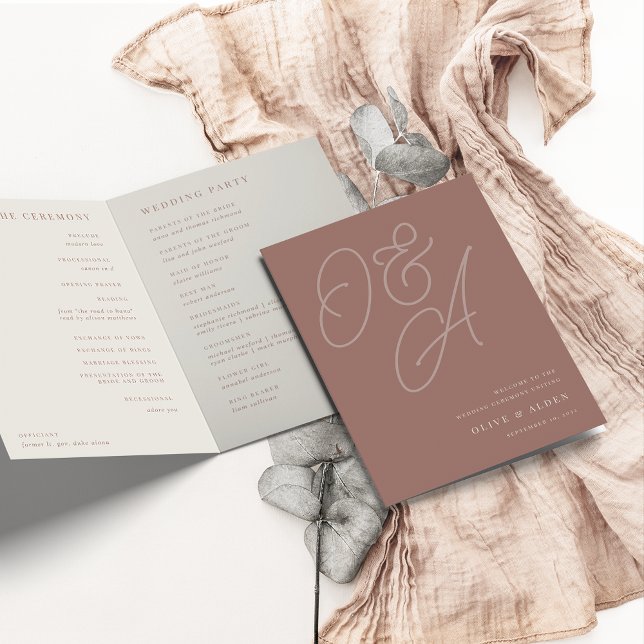 Programa Terracotta | Script Watermark Monograma Wedding (Criador carregado)