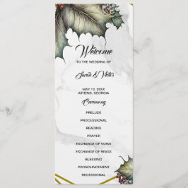 Programa The Winery 2 sided Program Card