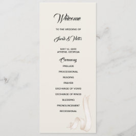 Programa Tie the knot double side program card 