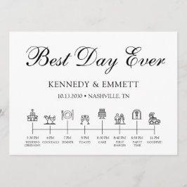 Programa Timeline do Dia do Casamento da Igreja