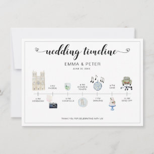 Programa Timeline do Dia do Casamento da Igreja Ca