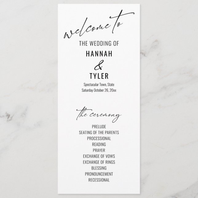 Programa Tipografia Contemporânea Simples Elegante - Branco (Frente)