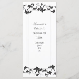 Programa tradicional de casamento da igreja floral