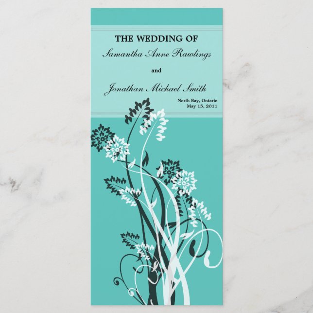 Programa Turquoise Floral Weding (Frente)