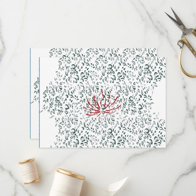 Programa uma flor vermelha sobre fundo preto (Frente/Verso In Situ)