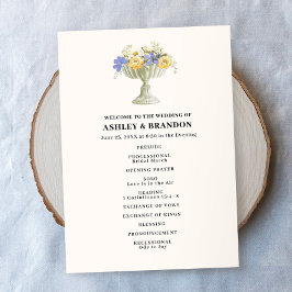 Programa Urn Floral de Casamento Romântico no Estilo Toscan