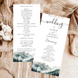 Programa Verdant Peaks Mountain Wedding Program