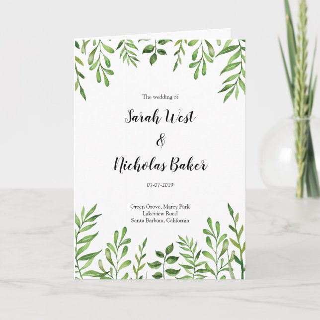 Programa Verde-Cor-de-Água Folha Botânica (Frente)