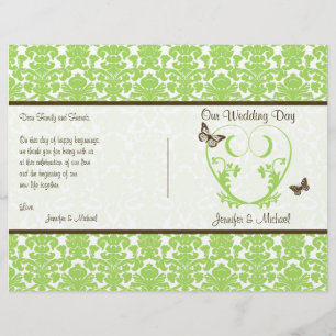 Programa verde do casamento da borboleta do