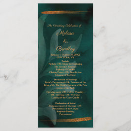 Programa verde-esmeralda moderno e folhas