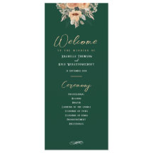 Programa - Verde floral escido, Casamento