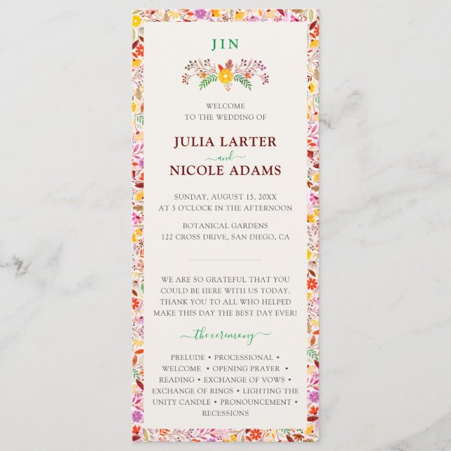 Programa Vibrante Aquarelas Vias Flores De Tulpa De Verão C (Frente)