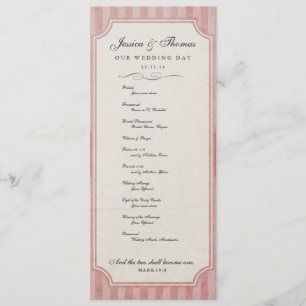 Programa Vintage Charm Strawberry Pink Weding Program