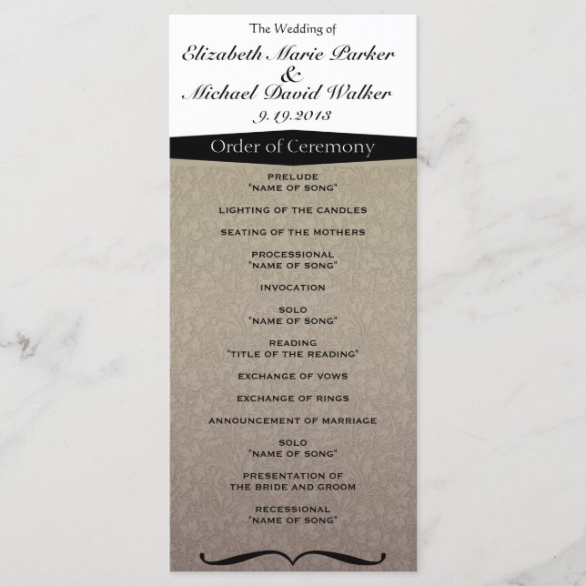 Programa Vintage Elegant Classy Damask (Frente)