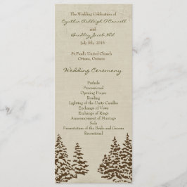 Programa Vintage Evergreen Wedding Program