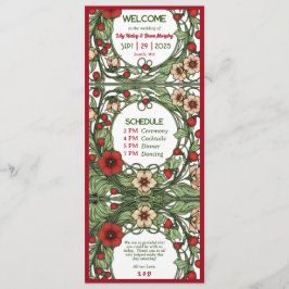 Programa Vintage Garden Art Nouveau Wedding