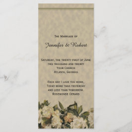Programa Vintage Gardenia Wedding Program
