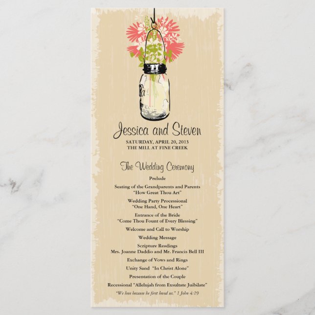 Programa Vintage Mason Jar e Wildflower Program (Frente)