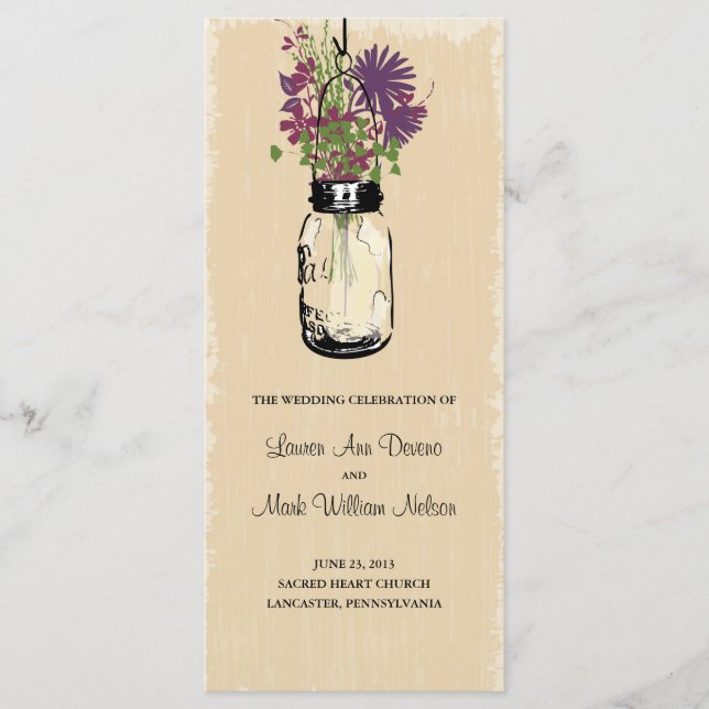 Programa Vintage Mason Jar e Wildflower Program (Frente)