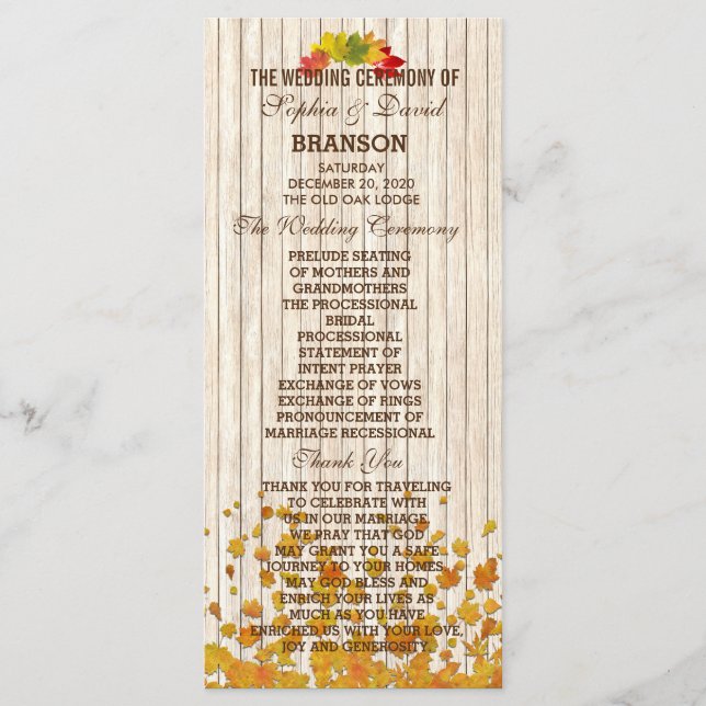 Programa Vintage Old Wood Program Personalizado (Frente)