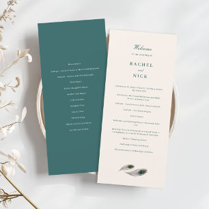 Programa Vintage Peacock Wedding