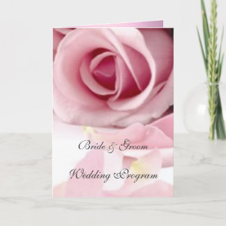 Programa Vintage Pink Roses Wedes Program
