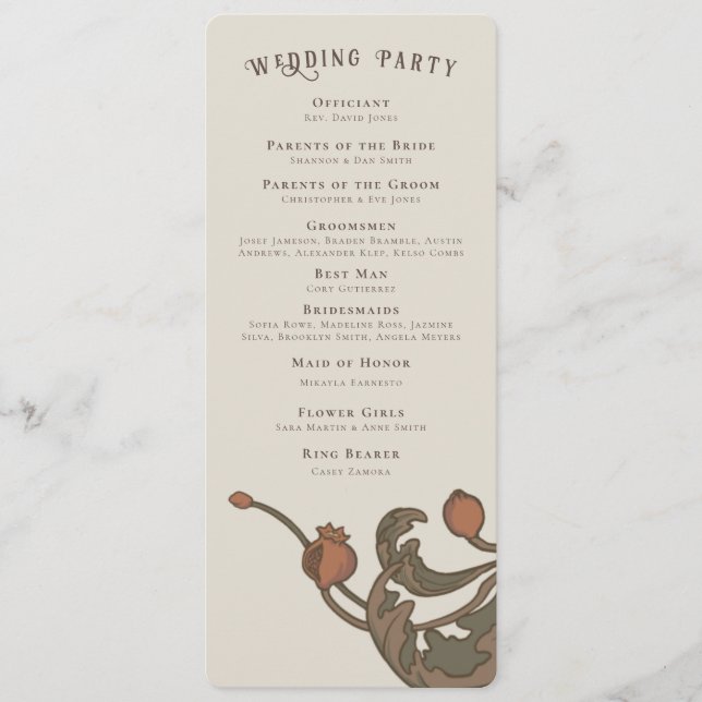 Programa Vintage Pomegranate Fans (Frente)