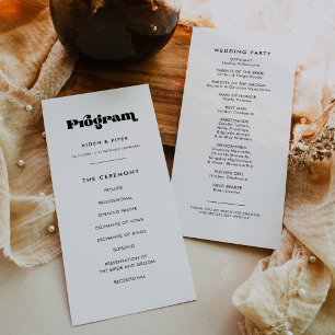 Programa Vintage Retro Script Wedding