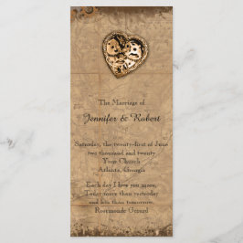 Programa Vintage Steampunk Bride Wedde Program