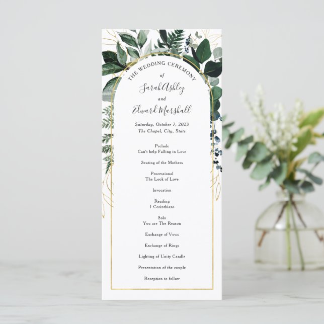 Programa Watercolor Botanic Greenery & Modern Arch (Em pé/Frente)