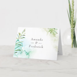 Programa Watercolor Greenery Wedding