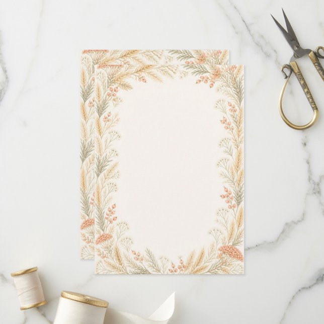Programa Watercolor Wildflower Wedding Program  (Frente/Verso In Situ)
