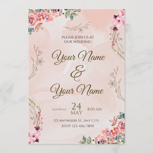 Programa Wedding Invitation Card (Frente)