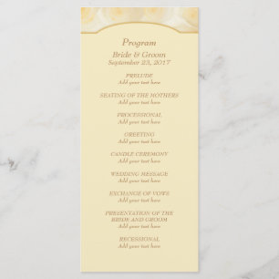 Programa Wedding personalizado dos rosas amarelos