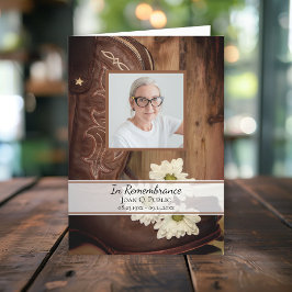 Programa White Daisies Cowboy Boots Serviço Funeral Ocident