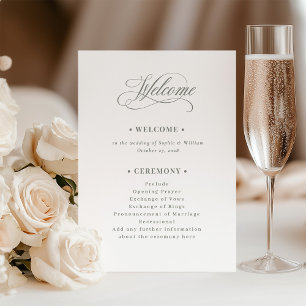 Programa White e Sage Green Boas-vindas ao Luxe Wedding