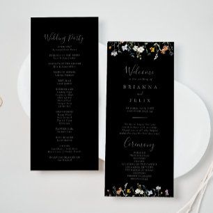 Programa Wild Multicolor Floral Black Wedding