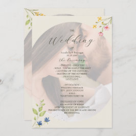 Programa Wildflower Photo Wedding Program