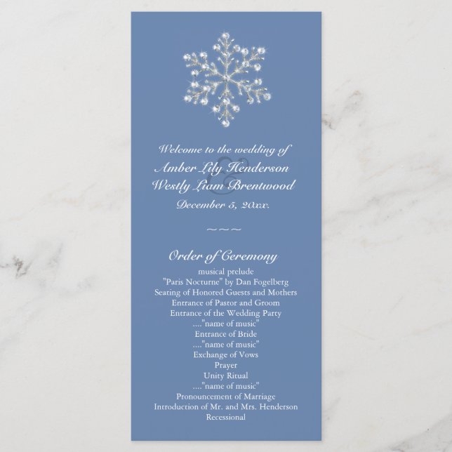 Programa Wintery Crystal Snowflake Wedment (Frente)
