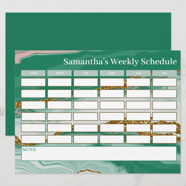 Programação de Classe de Mármore Verde de Orçament (Frente/Verso)