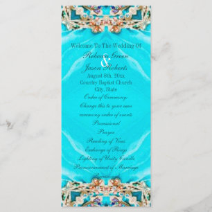 programas boémios do casamento de turquesa do