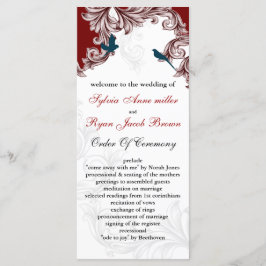 programas de aves azuis, vermelhas