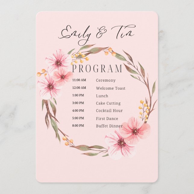 Programas de casamento (Frente)