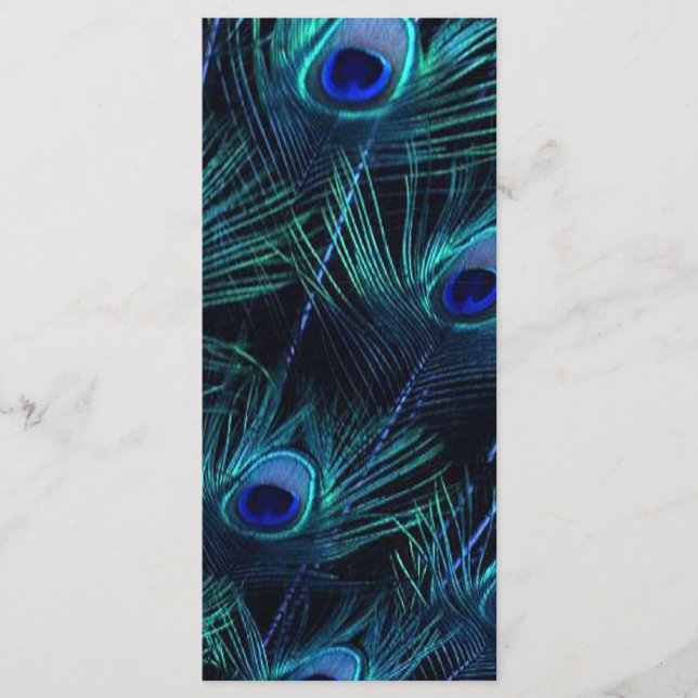 Programas de Casamento Azul Royal Roxos Pavão (Frente)