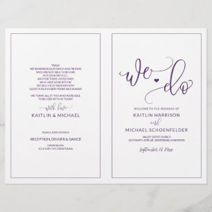 Programas de Casamento Caligrafia Moderna Salto Pl