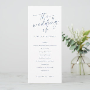 Programas de Casamento com Letra Manual Moderna em