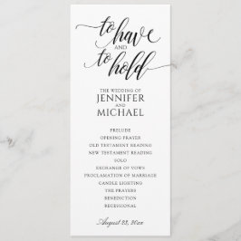 Programas de Casamento com Tipografia Elegante | P